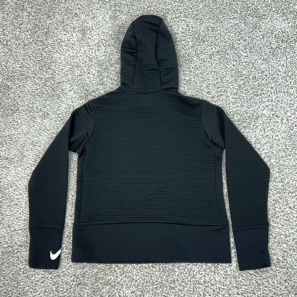 Nike Hoodie Mens Small Black Dri-FIT Pullover Sweatshirt Swoosh Logo Athletic - Picture 6 of 9